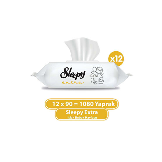 Sleepy Extra Islak Bebek Havlusu 12x90 (1080 Yaprak) Bebek Mendil-Islak Mendil Fiyatı