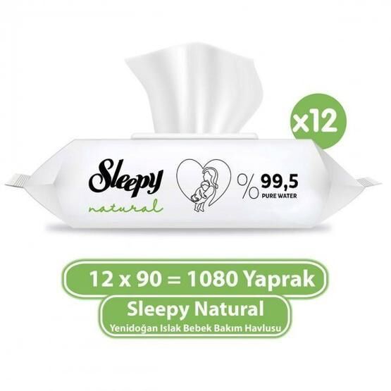 Sleepy Natural 12x90 Bebek Havlusu