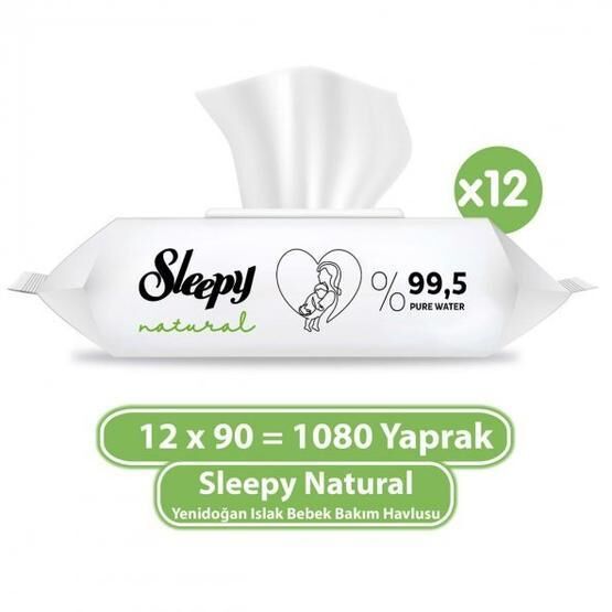 Sleepy Natural 12x90 Bebek Havlusu