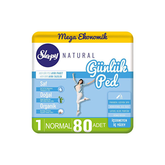 Sleepy Natural Günlük Ped Normal 80 Adet