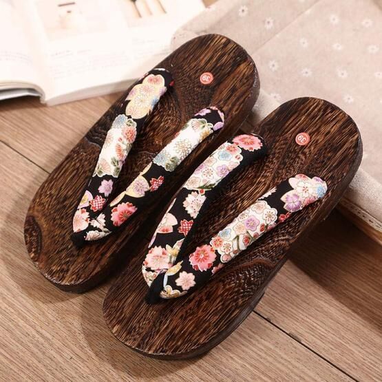 SlimpleStudio Japon Geta Takunya Kimono Unisex Sandalet