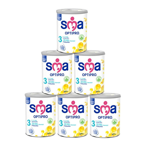 SMA 3 Optipro Probiyotik Devam Sütü 800 gr X 6 Adet Bebek Mamaları Fiyatı