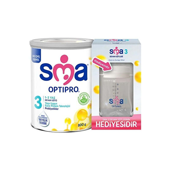 SMA Optıpro 3 800gr Devam Sütü + Biberon Bebek Mamaları Fiyatı