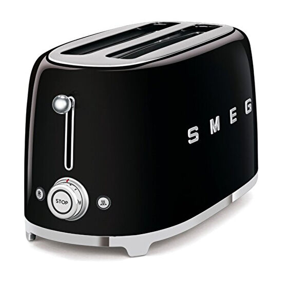 Smeg Tsf02Bleu 2x4 Slot Retro Siyah Ekmek Kızartma Makinesi Ekmek Kızartma Makineleri Fiyatı