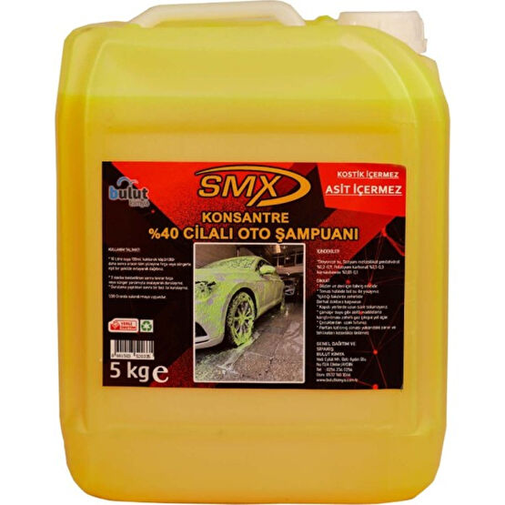 Smx %40 Cilalı Oto Şampuanı 5 lt Oto Yıkama Ürünleri Fiyatı