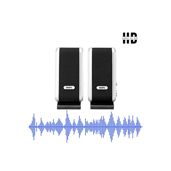 Snopy Sn-820 2.0 Siyah/gümüş Lcd Ince Tasarım Usb Speaker Bilgisayar Speaker Fiyatı