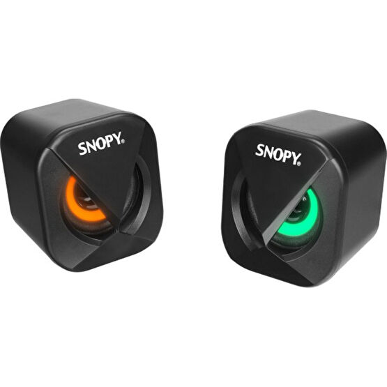 Snopy SN-83U 2.0 Mini LED Işıklı 2WX2CH Siyah USB Gaming Speaker Hoparlör Bilgisayar Speaker Fiyatı