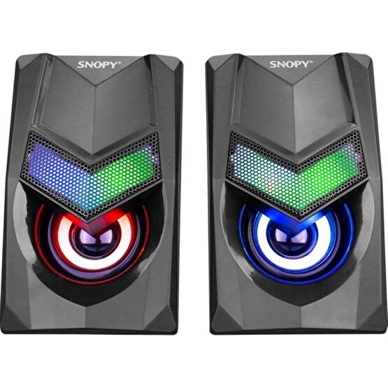 Snopy SN-X25 2.0 Rgb Işıklı 2X3W Siyah USB Speaker Bilgisayar Speaker Fiyatı