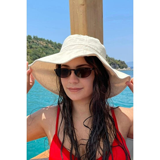Sofist İstanbul Natural Beige Linen Bucket Hat Doğal Bej Keten Bucket Yazlık Kadın Plaj Şapkası Kadın Şapkası Fiyatı
