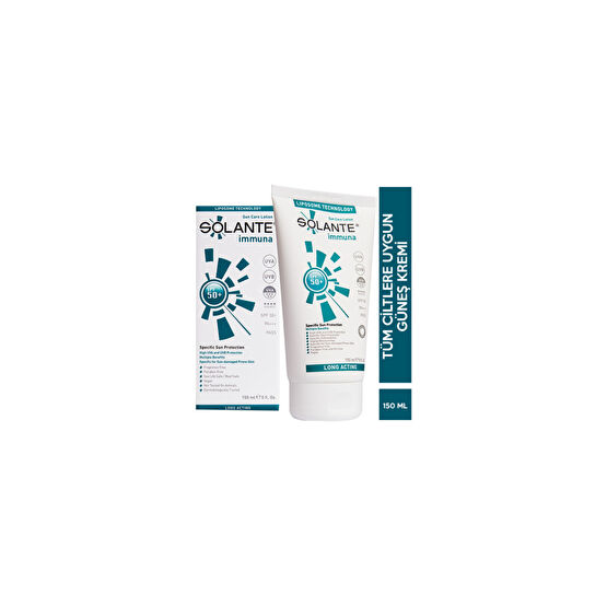 Solante Hassas Ciltler İçin Koruyucu Güneş Losyonu - Immuna Lotion Spf 50+ 150 ml Güneş Kremleri ve Losyonları Fiyatı
