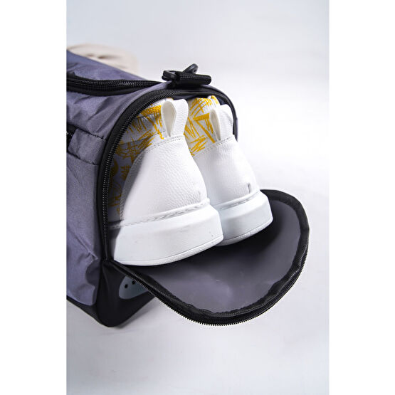 Solo Bag Ayakkabı Gözlü Havalandırmalı Orta Boy Unisex Gri Spor Fitness Ve Seyahat Çantası Standart Beden Unisex Spor Çantası Fiyatı