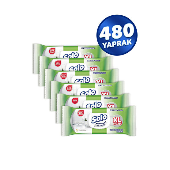 Solo Tüm Yüzeyler Islak Temizleme Havlusu Xl 6lı 480 Yaprak Islak Mendil Fiyatı