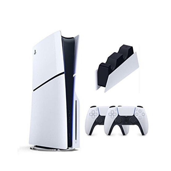 Sony Playstation 5 Slim CD Edition - 2. Dualsense Ps5 Kol - Şarj İstasyonu (İthalatçı Garantili) Playstation Oyun Konsolu Fiyatı