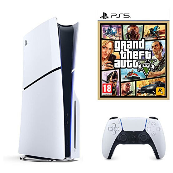 Sony Playstation 5 Slim CD Edition - Ps5 GTA 5 Oyun Konsolu (i̇thalatçı Garantili) Playstation Oyun Konsolu Fiyatı