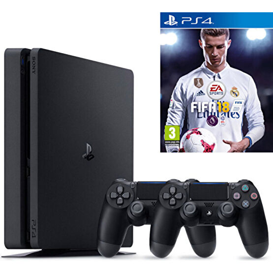 Sony Ps4 Slim 500Gb Oyun Konsolu + Fifa 18 + 2. Kol-Türkçe Menü PlayStation 4 PS4 Oyunları Fiyatı