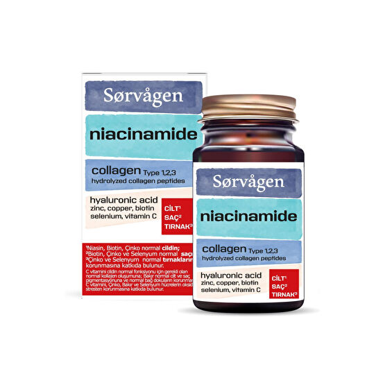 Sorvagen Niacinamide Collagen / Kolajen Hyaluronic Acid Tablet Sağlık Fiyatı