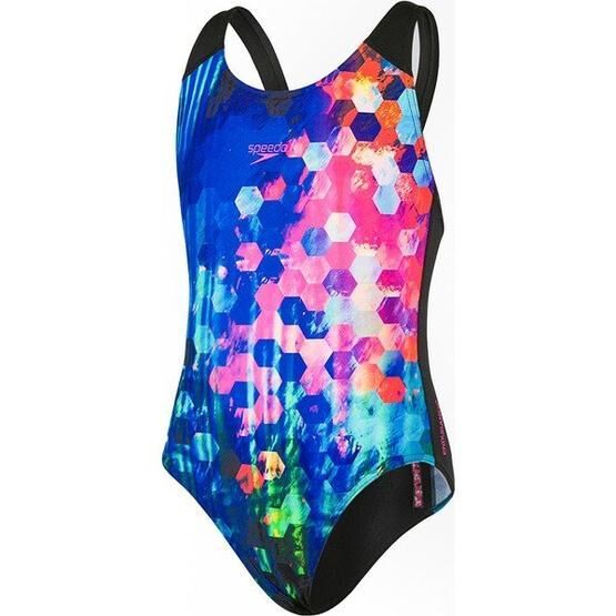 Speedo 8-07386C851 Mavi Placement Digital Kız Çocuk Mayosu