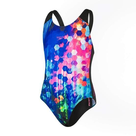 Speedo 8-07386C851 Mavi Placement Digital Kız Çocuk Mayosu
