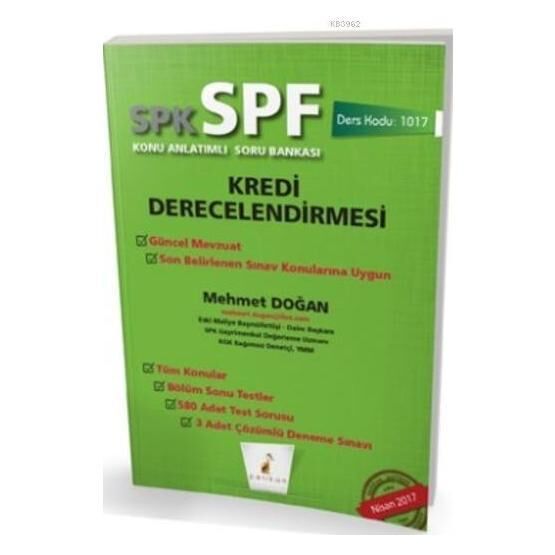 SPK - SPF Kredi Derecelendirmesi Konu Anlatımlı Soru Bankası - Mehmet Doğan