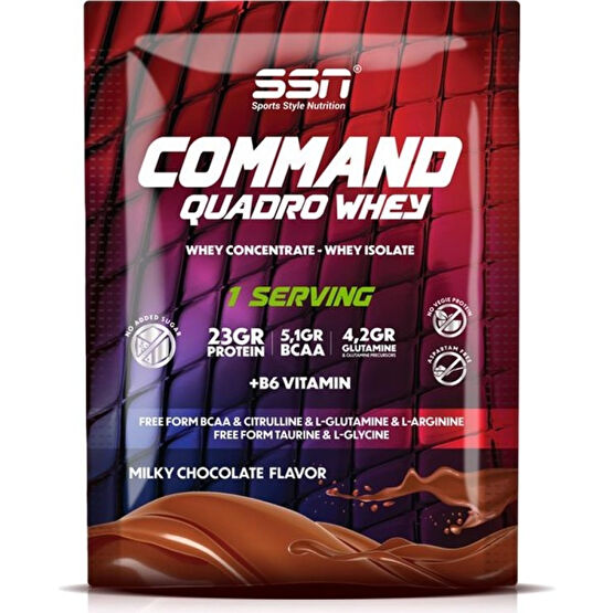 SSN Sports Style Nutrition Ssn Command Quadro Whey 30 gr Tek Sachet Çikolata Protein Tozları Fiyatı
