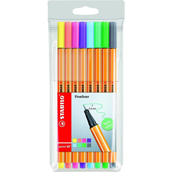 Stabilo Point 88 Pastel Renkler 8li Set N:888-01 / Keçe Uçlu Kalem Fiyatı