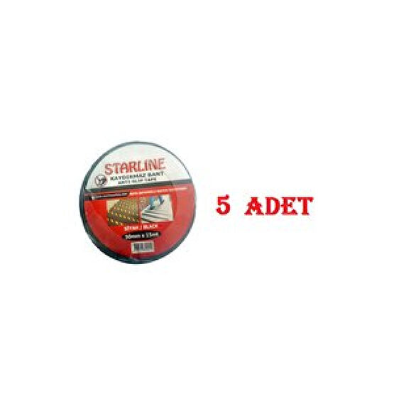 Starline 50 Mm * 15 M Yüksek Tutuşlu Kaydırmaz Bant Starline Siyah X 5 Adet Bant Fiyatı