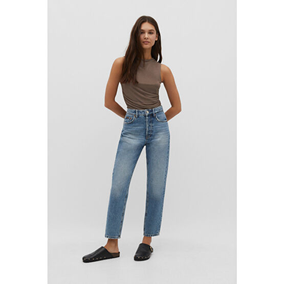 Stradivarius 1460 Mom Fit Jean 34 Beden Bayan Jeans / Kot Pantolon Fiyatı