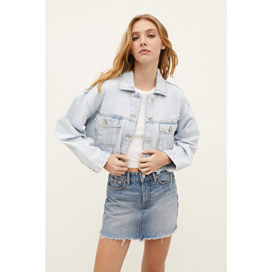 Stradivarius Kısa Denim Ceket S Beden