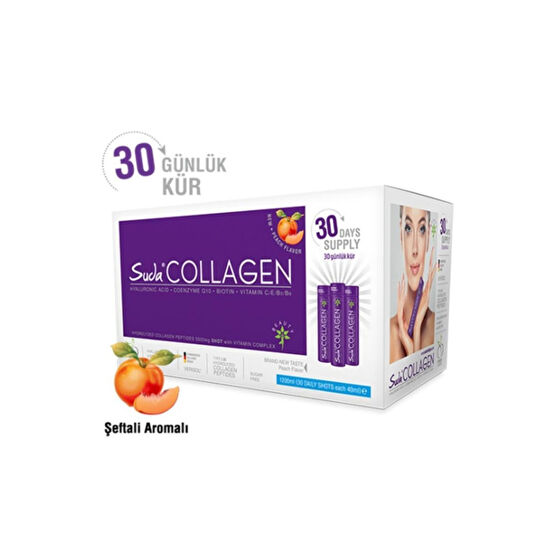 Suda Collagen Şeftali Aromalı Kollajen 30 X 40 ml - 30 Günlük