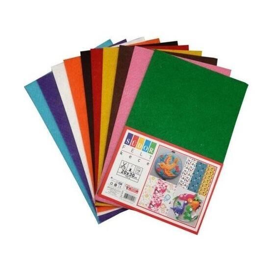 Südor 20x30 10 Renk Yapışkanlı Keçe