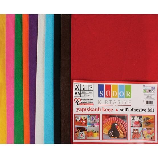 Südor 20x30 10 Renk Yapışkanlı Keçe