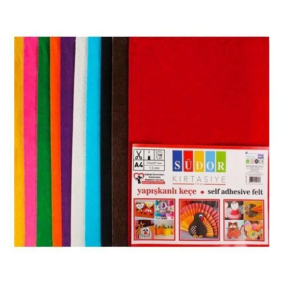 Südor 20x30 10 Renk Yapışkanlı Keçe