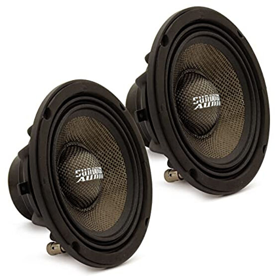 Sundown Audio Pair NeoPro-8 V3 8 8" 180W RMS 8-Ohm Carbon Fiber Midrange Speaker Oto Hoparlörleri & SubWoofer Fiyatı