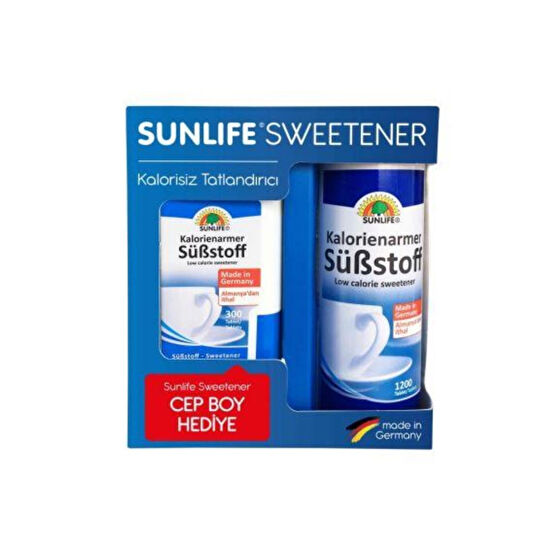 Sunlife Sweetener 1200 + Tatlandırıcı 300 Tablet Cep Boy