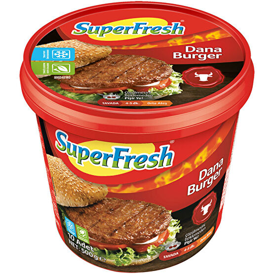 Superfresh Dana Burger Köftesi 500 Gr Dondurulmuş Gıda Fiyatı