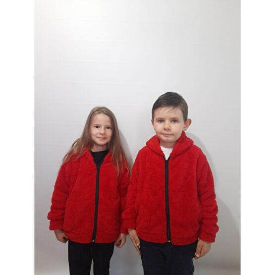 Sweet's Collection Unisex Kız Erkek Genç Çocuk Welsoft Peluş Kapüşonlu Cepli Ceket Erkek Ceket Fiyatı