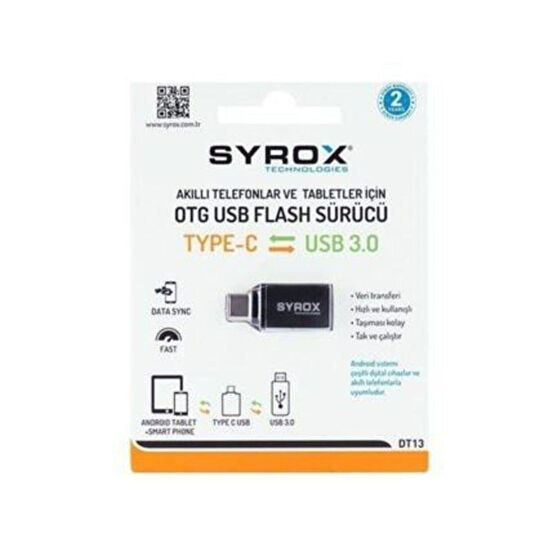 Syrox Usb-3 Den Type C Ye Dönüştürücü Otg Dt13