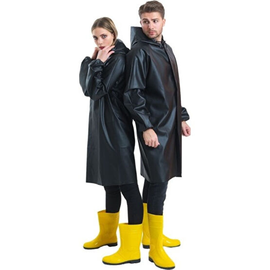 T Rain Yağmurluk Siyah Unisex Su Geçirmez Erkek Yağmurluk Fiyatı