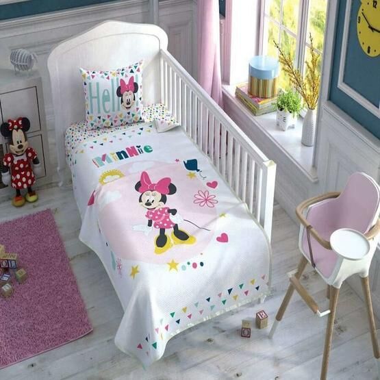 Taç Minnie Mouse Color Bebek Pike Takımı