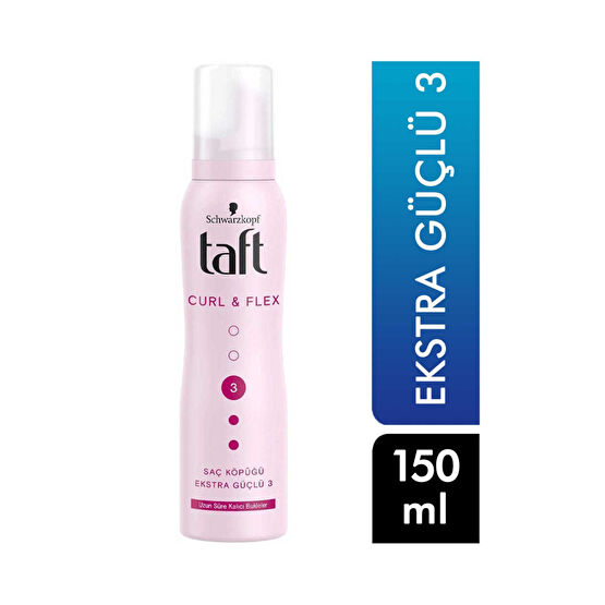 Taft Saç Köpüğü 150 ml Curl & Flex No:3 Ekstra Güçlü
