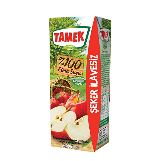 Tamek %100 Elma Suyu 200 ml Limonata ve Meyve suyu Fiyatı