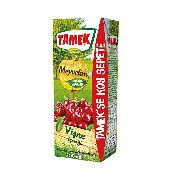 Tamek Meyvelim Vişne 200 ml Limonata ve Meyve suyu Fiyatı