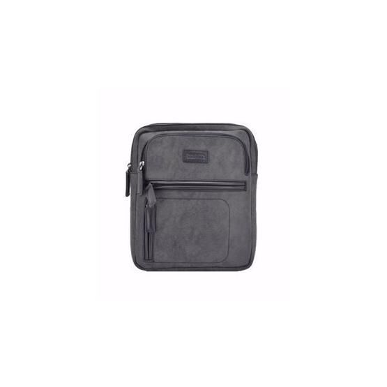 Tanca Gri Suni Deri Postacı Çanta