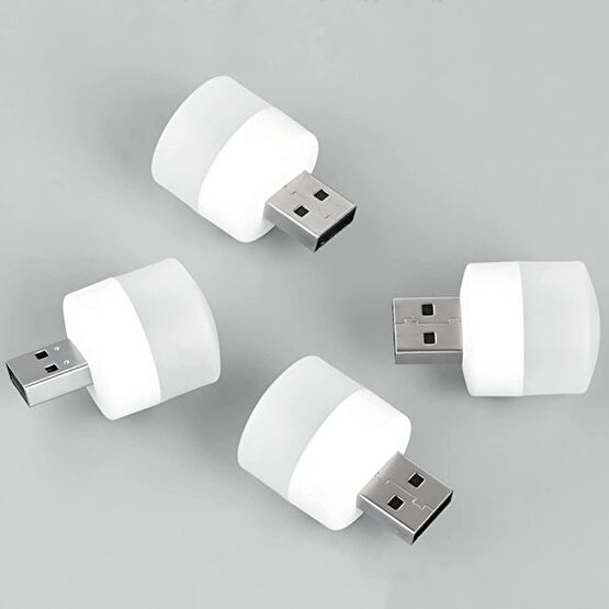 Teknomila Mini USB Kamp ve Gece Lambası Yuvarlak LED Lamba - Beyaz Masa Lambası Fiyatı