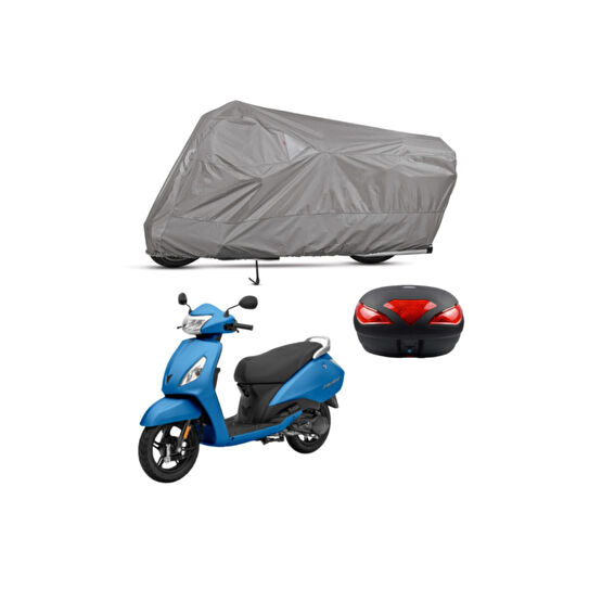 Teksin Tvs Jupiter Arka Çanta Uyumlu Motosiklet Brandası Motor Brandası (a++kalite)