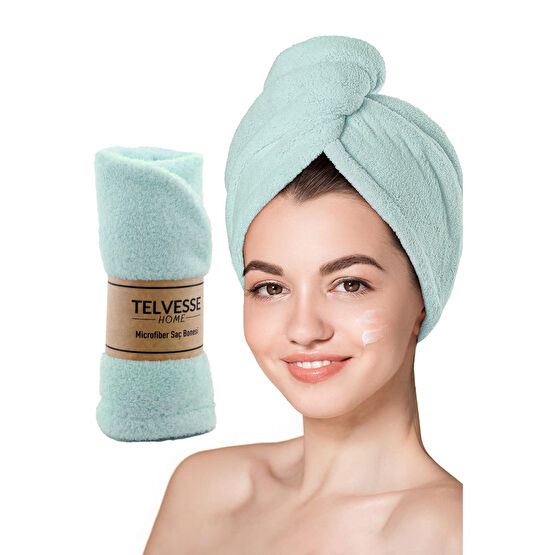 Telvesse Kalın Mikrofiber Saç Havlusu Plaj Deniz Havuz Bonesi Kurulama Banyo Saç Kurutma Baş Havlusu Turkuaz Banyo Havlusu Fiyatı