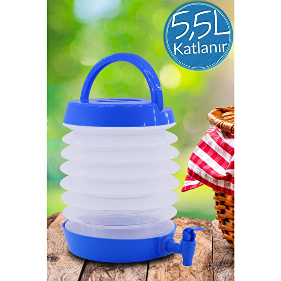 Telvesse Musluklu Katlanır Su Bidonu Outdoor Akordiyon Kamp Su Kovası Çeşme Piknik Damacana Içecek Şişesi Matara Fiyatı