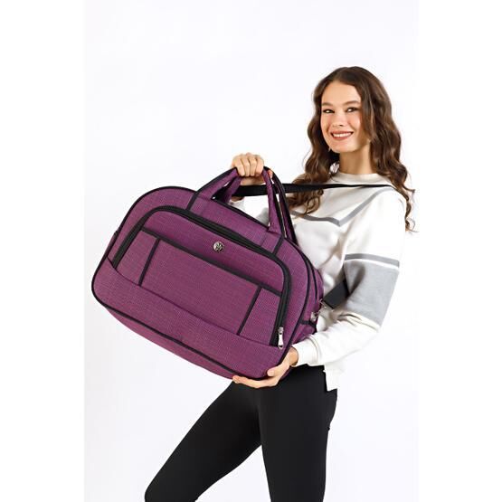 TH Bags TH100975 Mor Siyah Kadın Seyahat Çantası