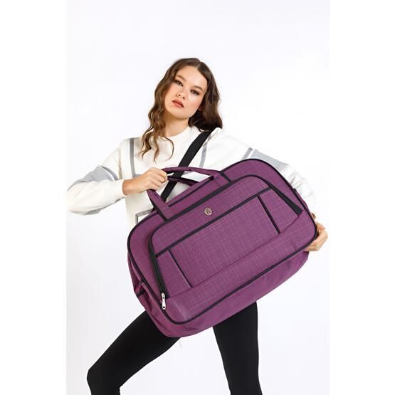 TH Bags TH100985 Mor Siyah Kadın Seyahat Çantası