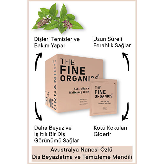 THE FINE ORGANICS Avustralya Nanesi Özlü Diş Temizleme ve Beyazlatma Mendili Diş Beyazlatıcılar Fiyatı